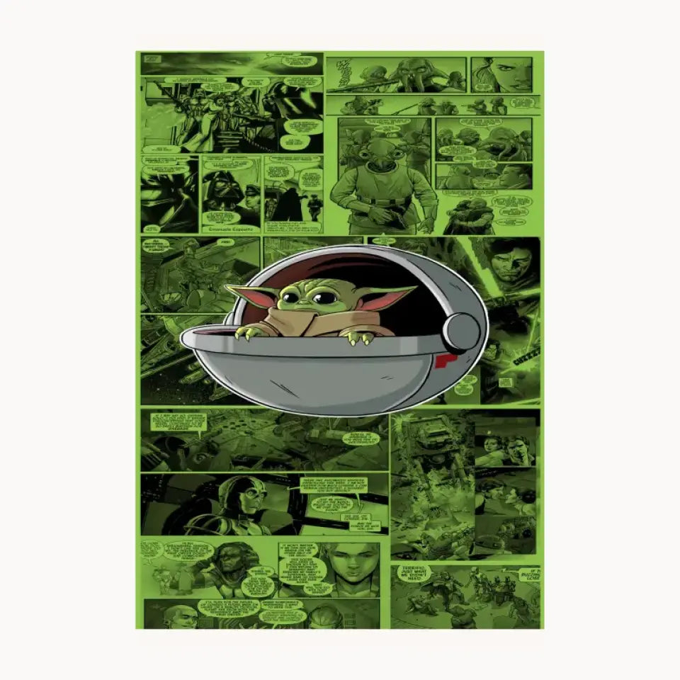 Green Alien Cartoon Metal Poster – The Poster Valley