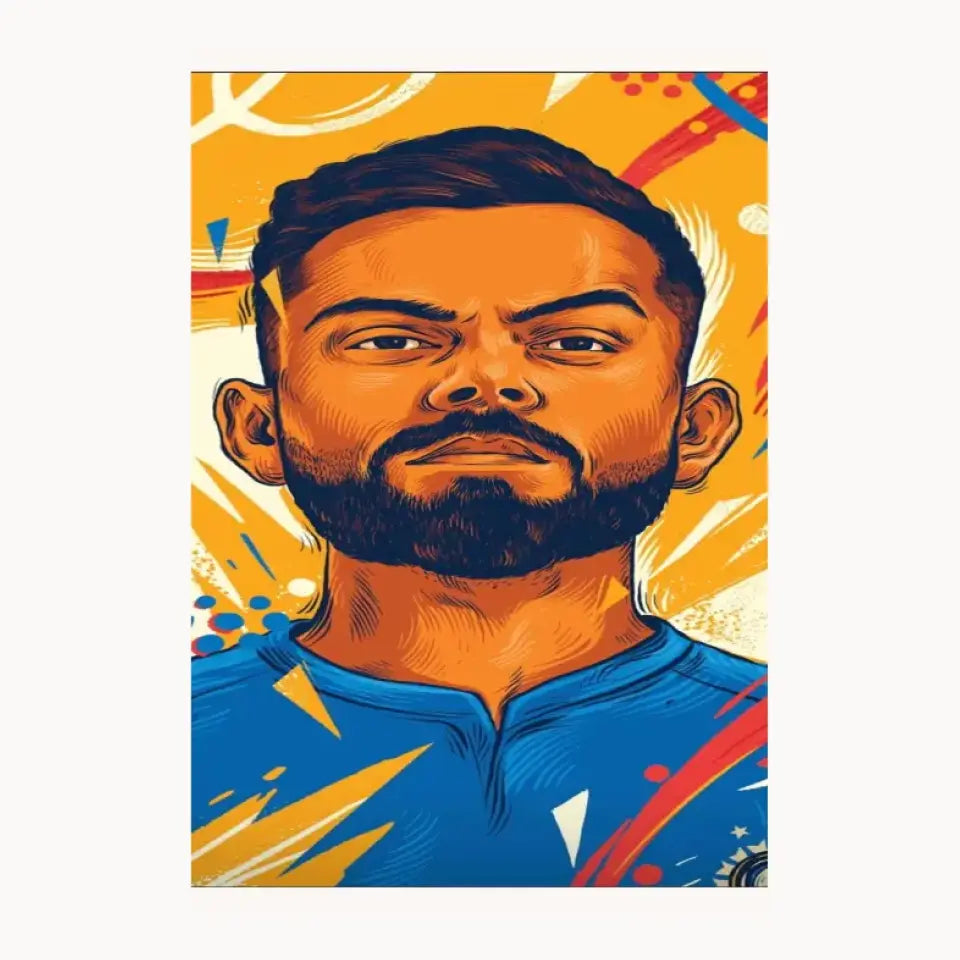 Handsome Virat Kohali Metal Poster