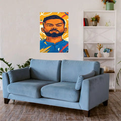 Handsome Virat Kohali Metal Poster