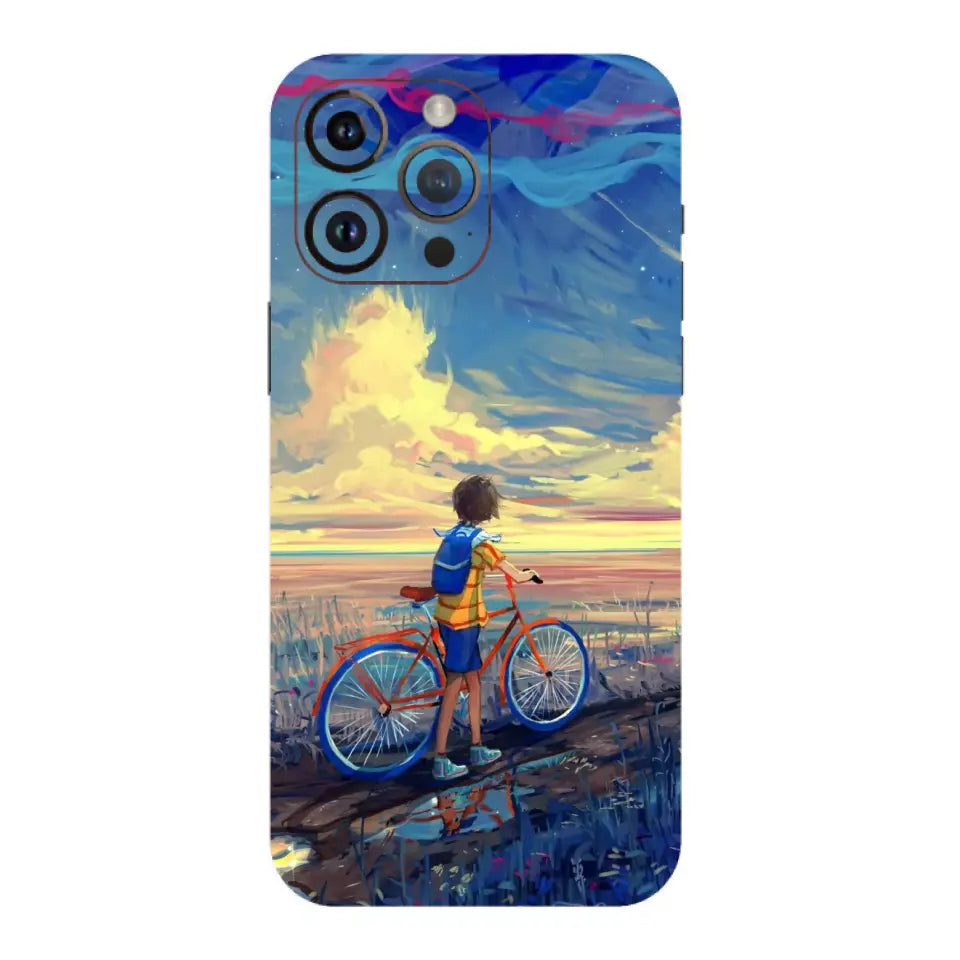 Boy Bicycle Mobile Skin