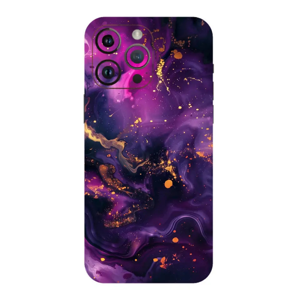 Enchanting Purple and Gold Artwork Mobile Skin
