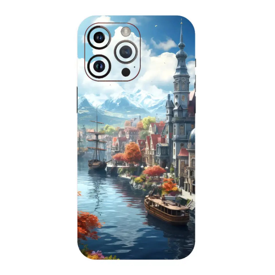 Blue Water City Mobile Skin