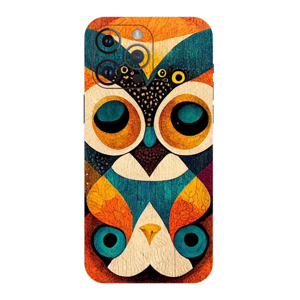 Colorful Artwork Owl Mobile Skin