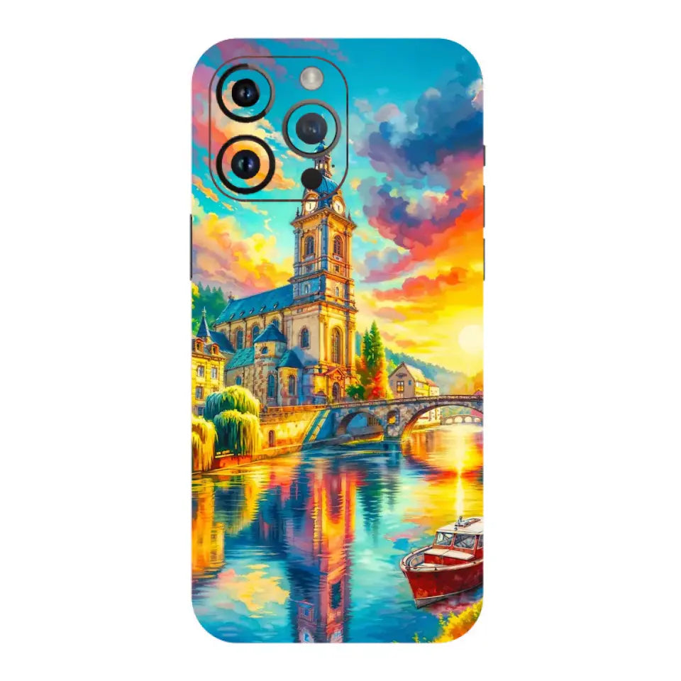 Colorful Sunny Day in City Mobile Skin