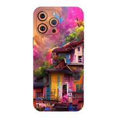 Colorfull Village Home Mobile Skin