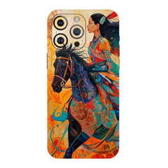 Women Hourse Riding Colorful Mobile Skin