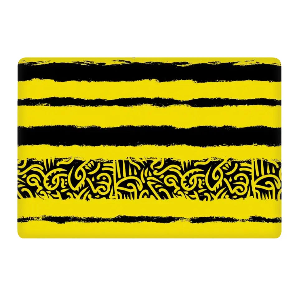 YELLOW DARK LINE LAPTOP SKIN