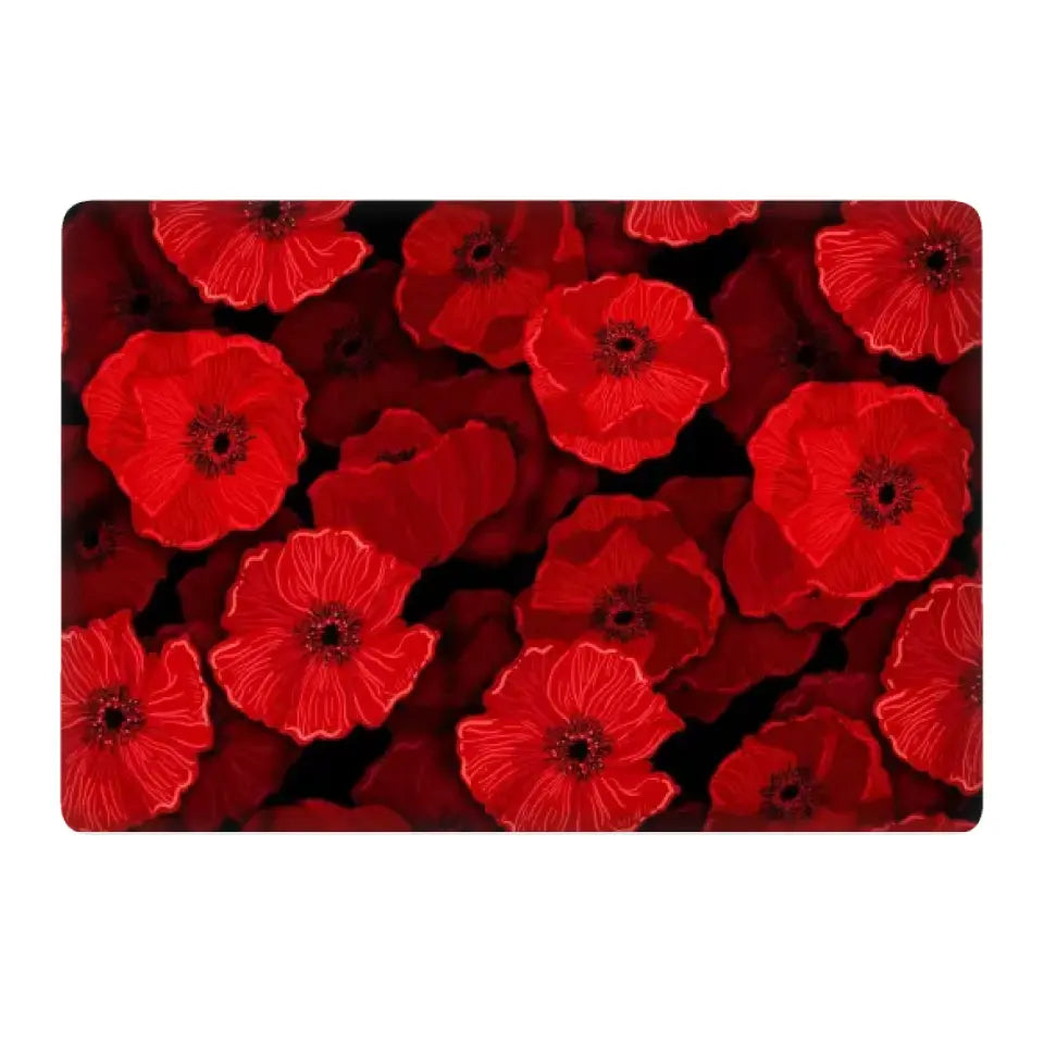 DARK RED FLOWER LAPTOP SKIN