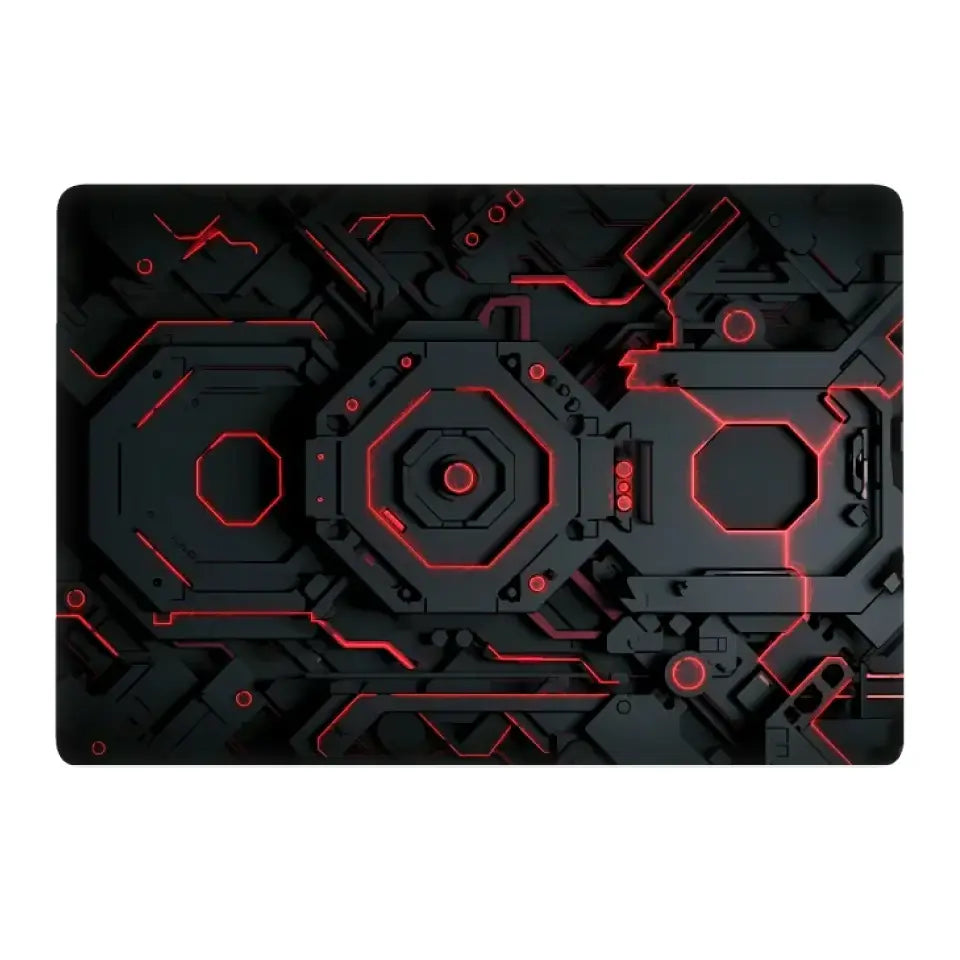 NEON RED LOCK LAPTOP SKIN
