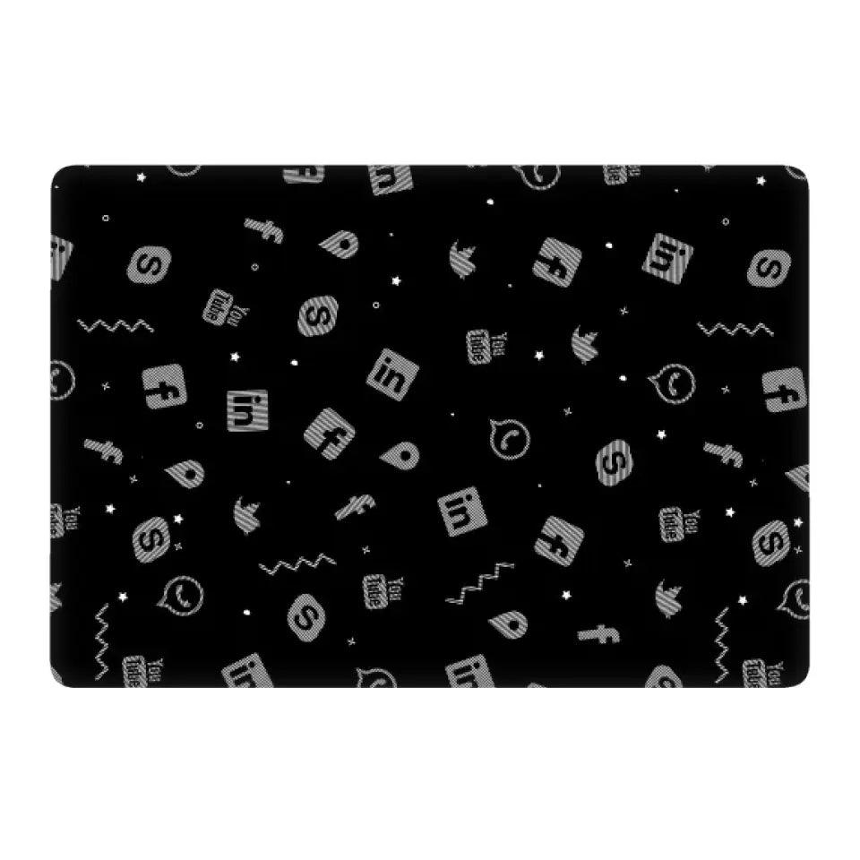 SOCIAL MEDIA LOGO APPLE MACBOOK SKIN