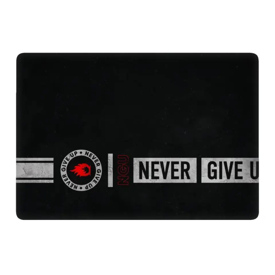 NEVER GIVE UP APPLE MACBOOK SKIN