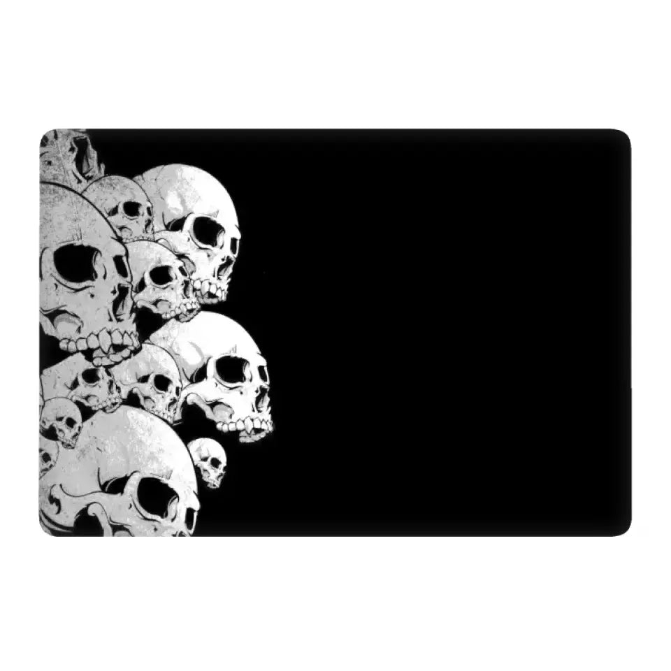 WHITE SKULL APPLE MACBOOK SKIN