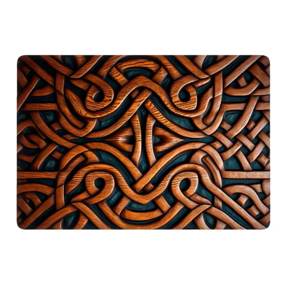 WOODEN ART APPLE MACBOOK SKIN