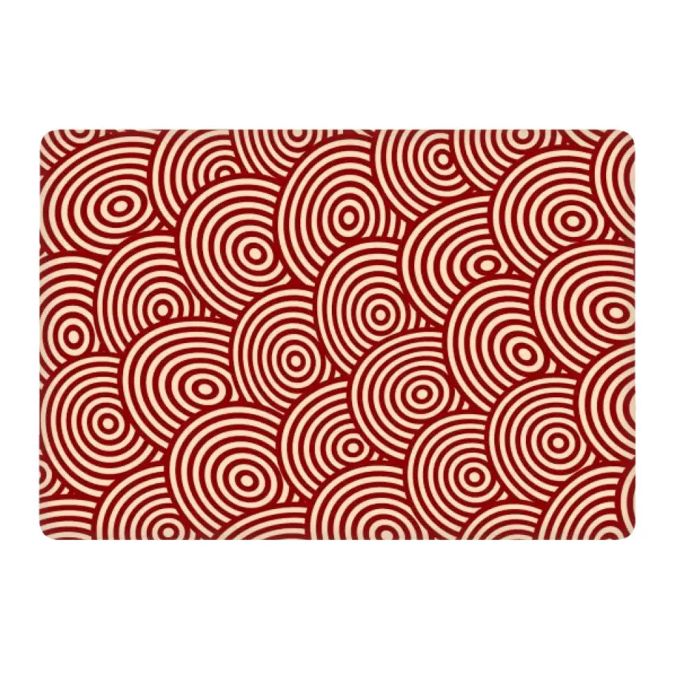 RED ROUND APPLE MACBOOK SKIN