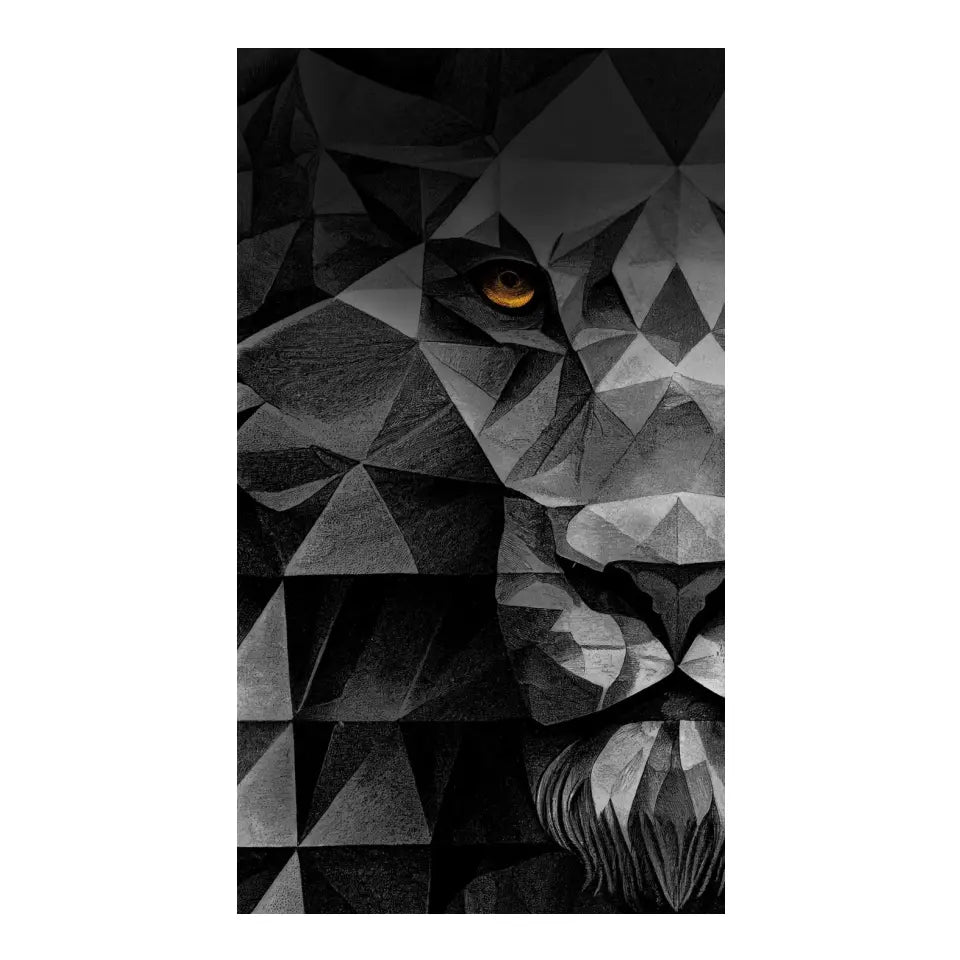 Black and White Lion Mobile Cover