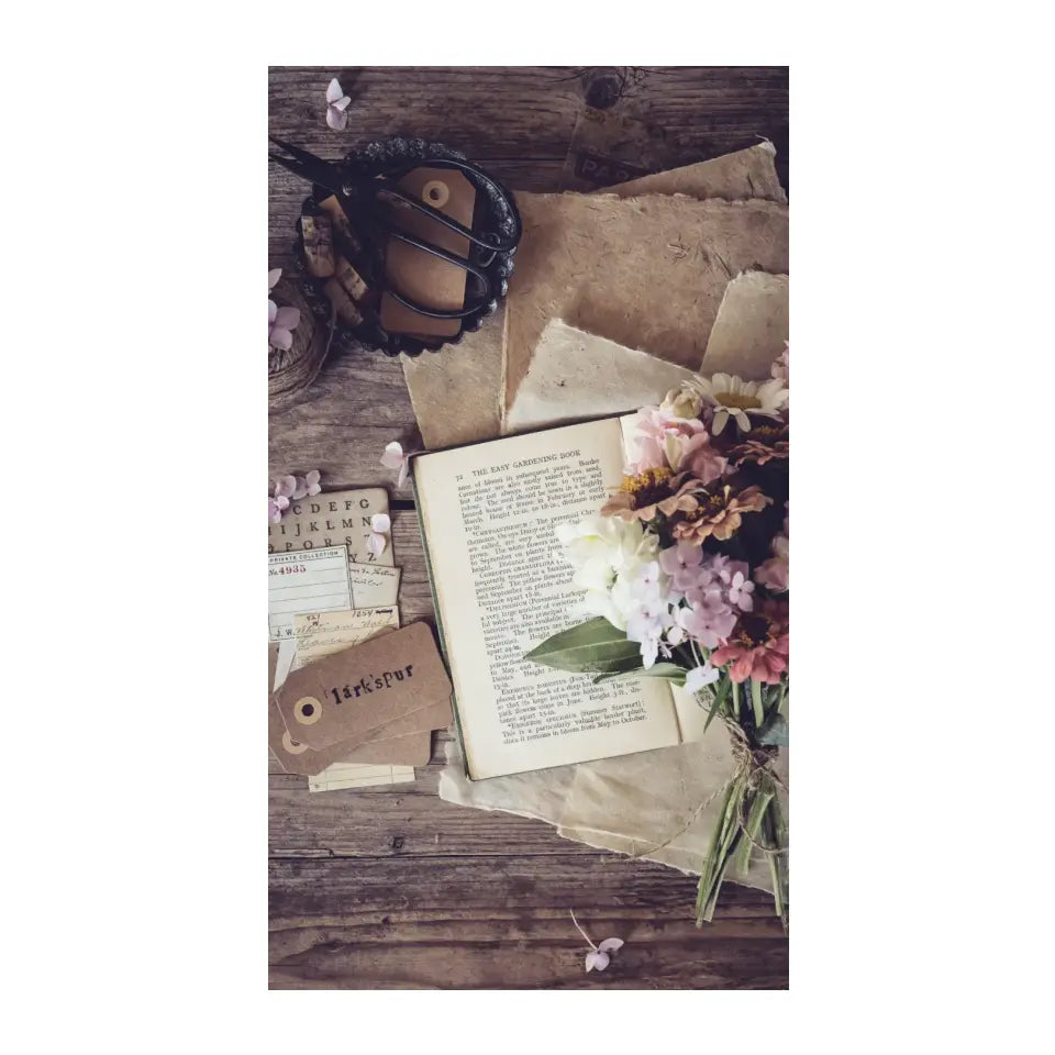 Asthetic Flower Book Mobile Back Cover