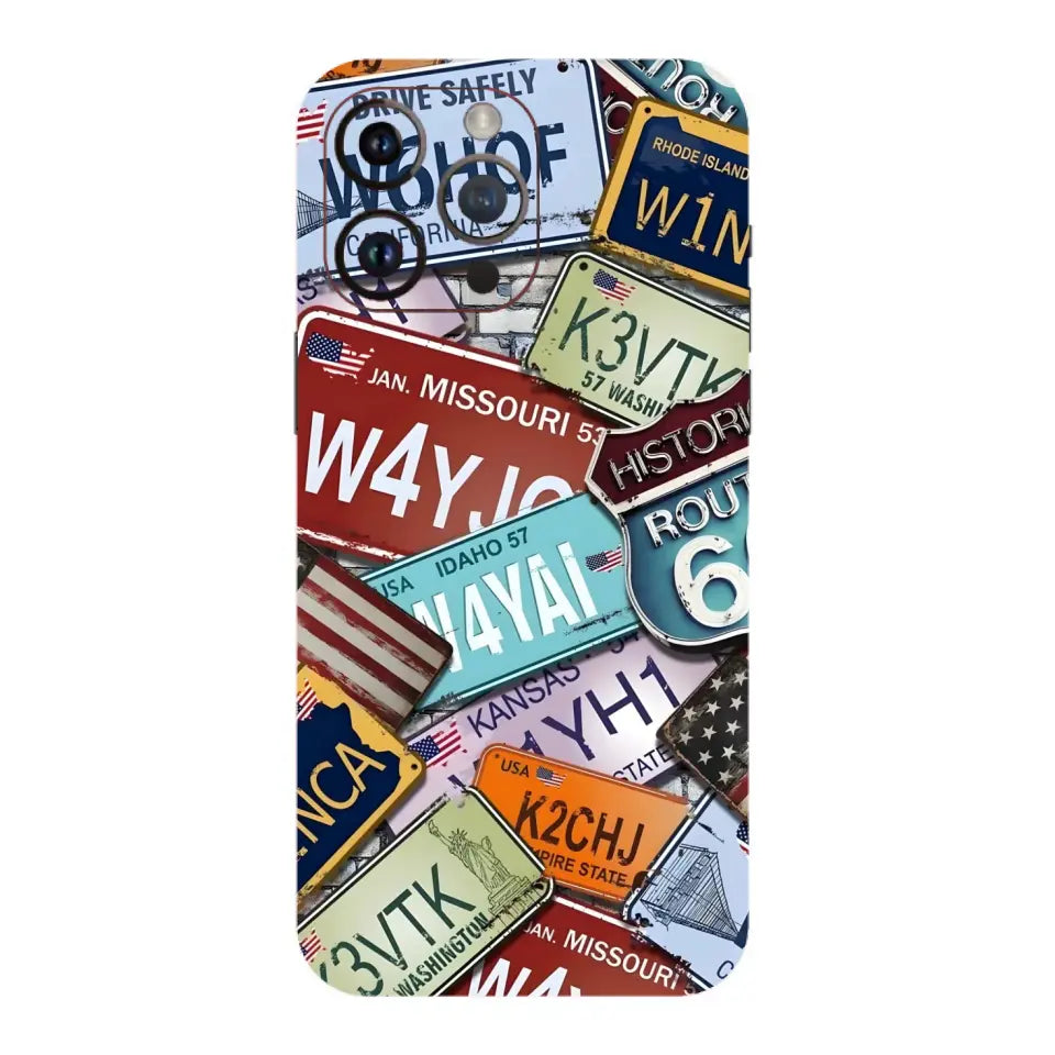 License Plate Wall Mobile Skin