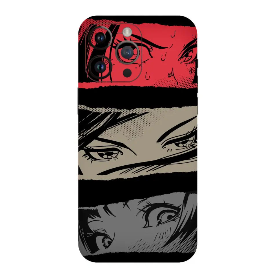Three Pairs of Asian Girls Eyes Mobile Skin