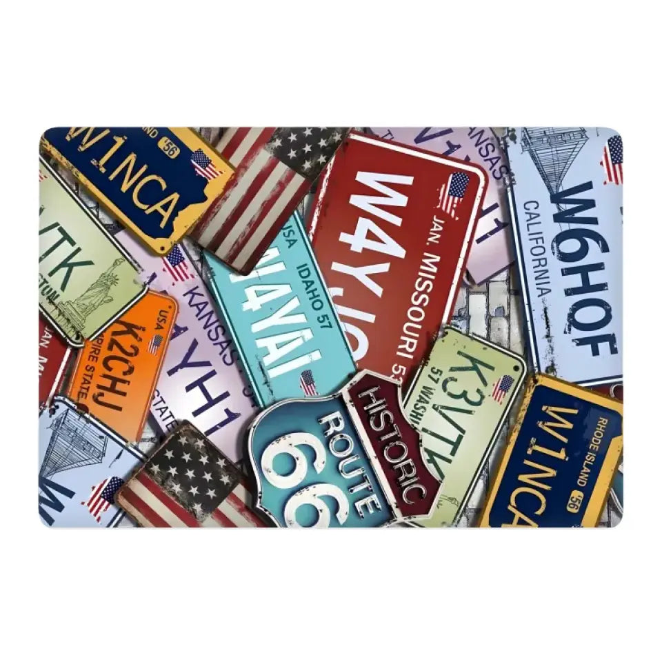 LICENSE PLATE WALL LAPTOP SKIN