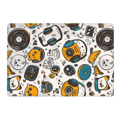 CUTE CARTOON WITH HEADPHONES MACBOOK SKIN