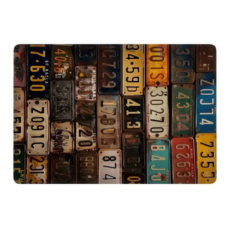 VINTAGE LICENSE PLATES MACBOOK SKIN