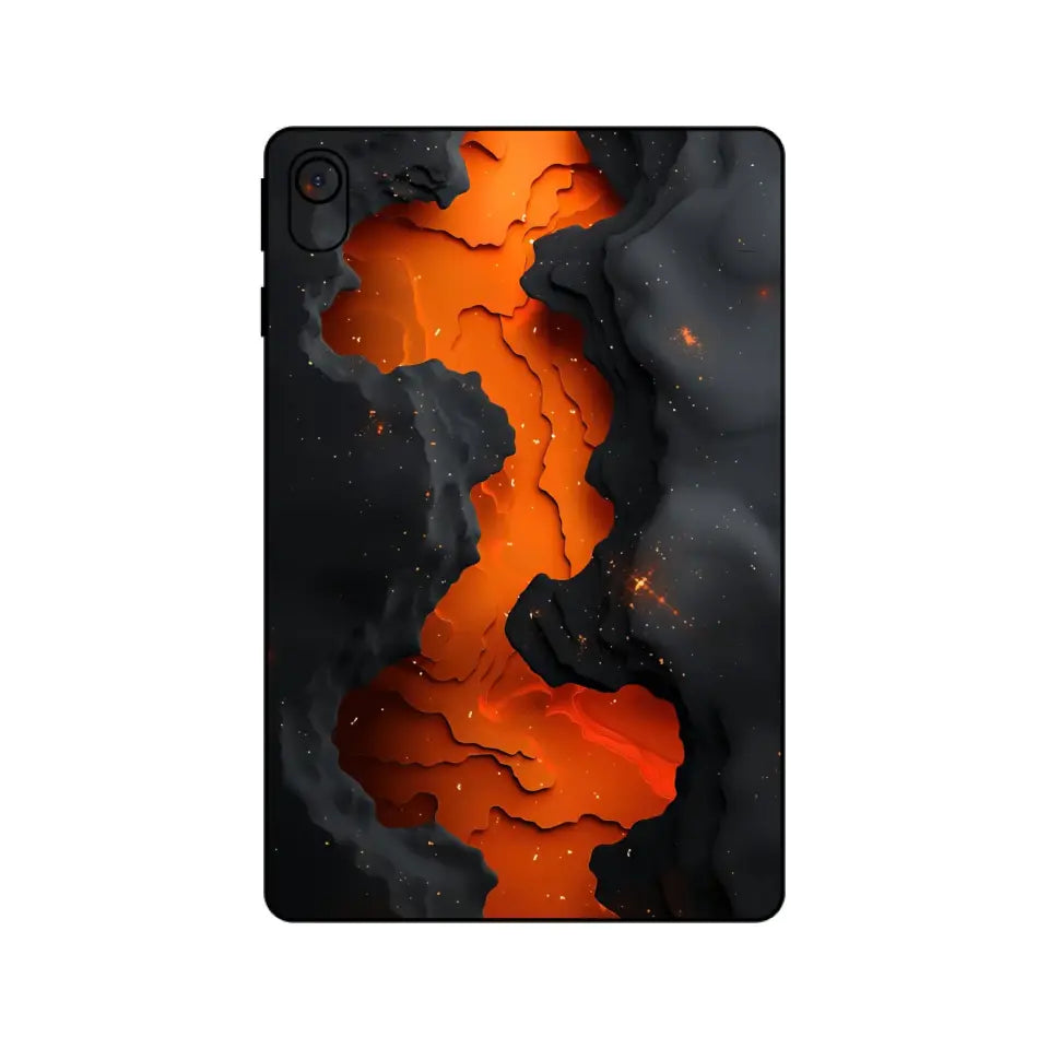 BLACK AND ORANGE I PAD SKIN
