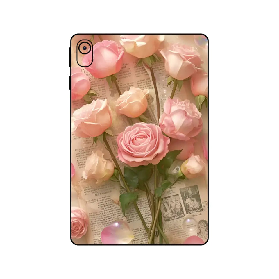 PINK AND WHITE ROSES I PAD SKIN