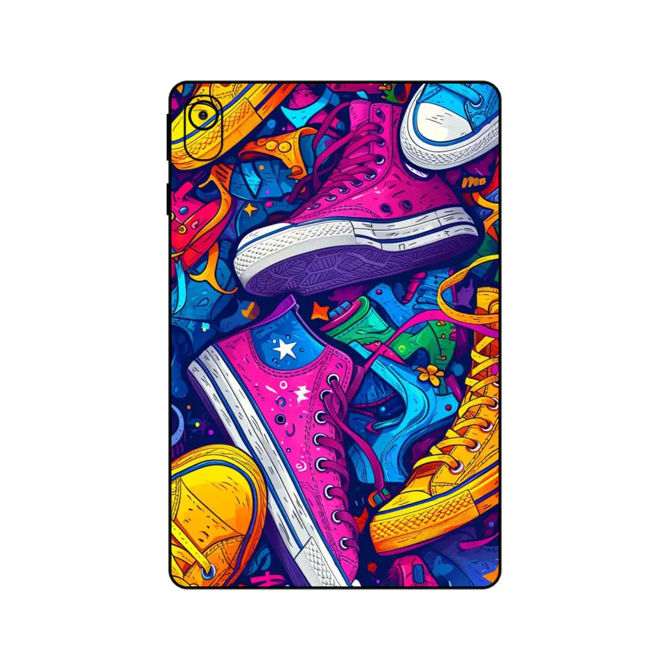 SNEAKERS WITH COLORFULL I PAD SKIN