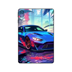 A BLUE SPORTS CAR TABLET SKIN