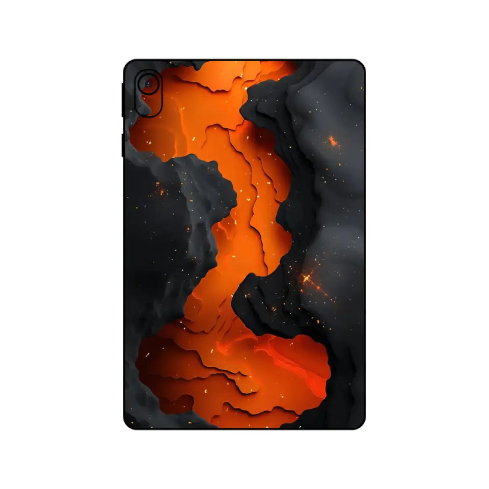 BLACK AND ORANGE TABLET SKIN