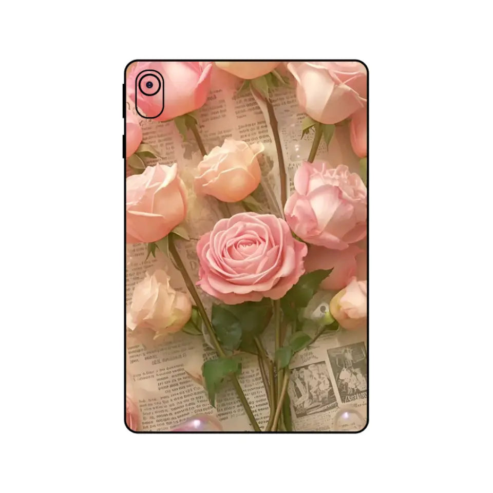 PINK AND WHITE ROSES TABLET SKIN