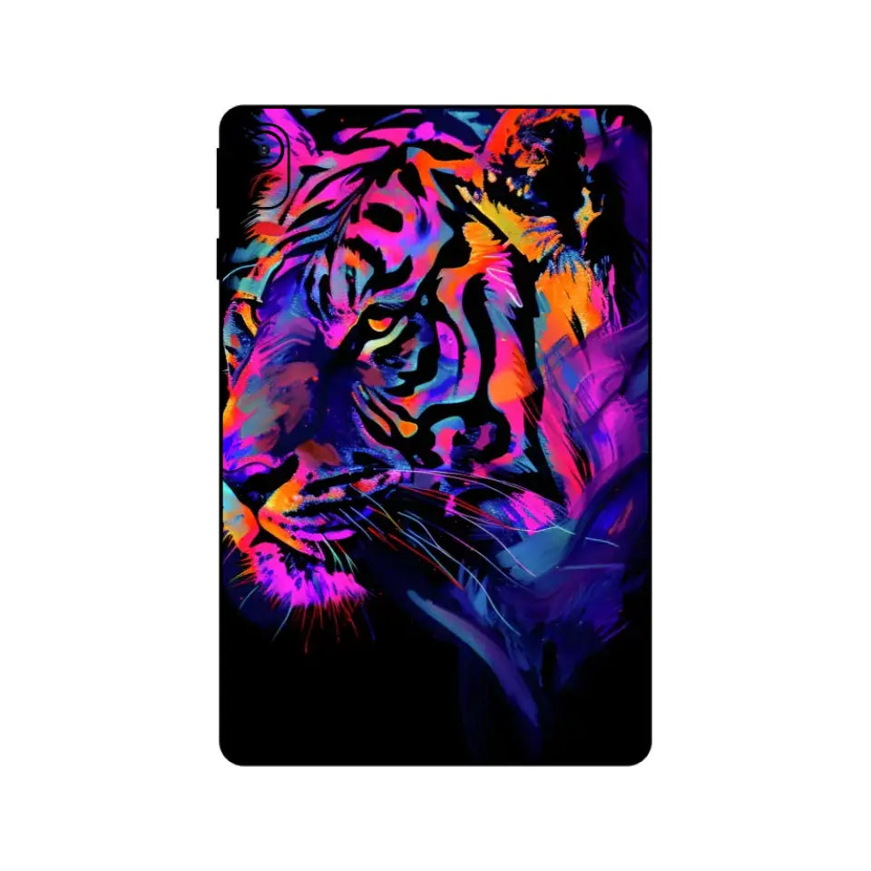 TIGER IN NEON COLORS TABLET SKIN