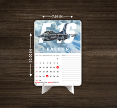 FIGHTER PLANE Premium Table Desk Calendar