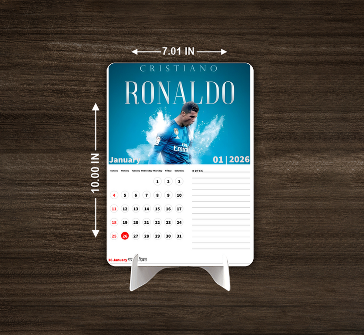 Football Man Premium Table Desk Calendar