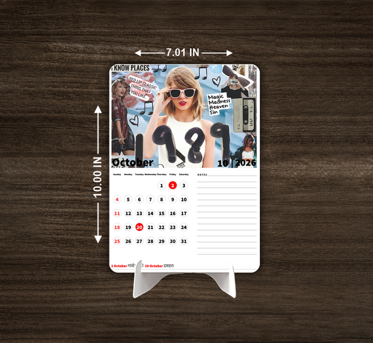 Global Pop Icon Premium Table Desk Calendar