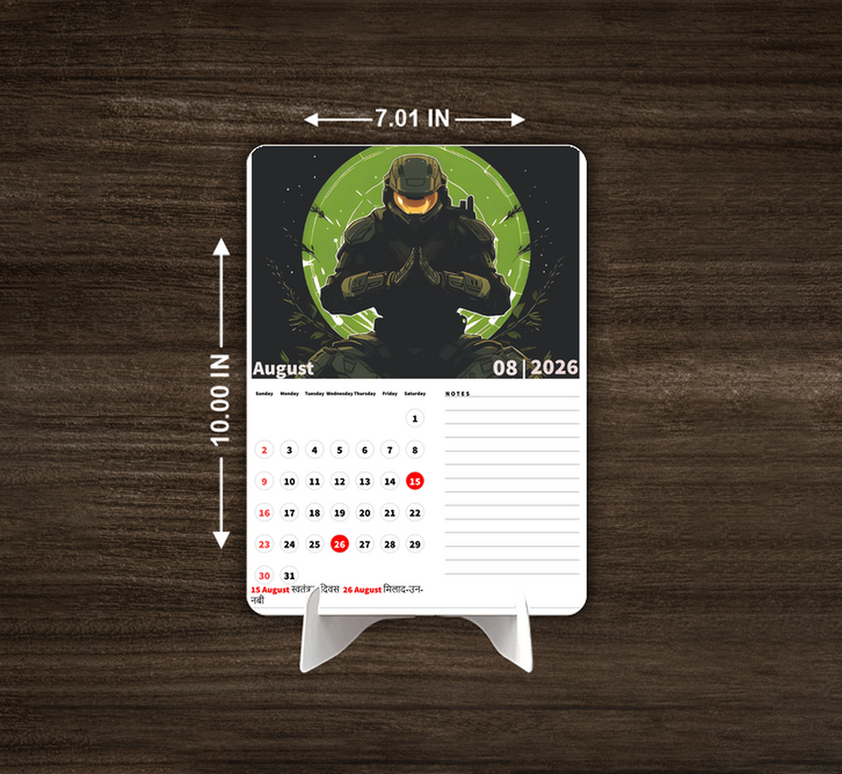 HUNTING GAME Premium Table Desk Calendar