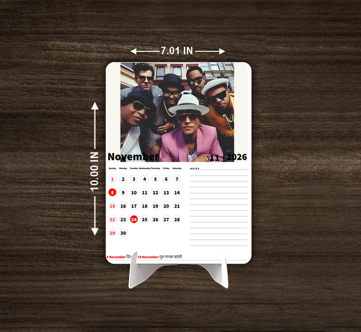 International POP Singers Premium Table Desk Calendar