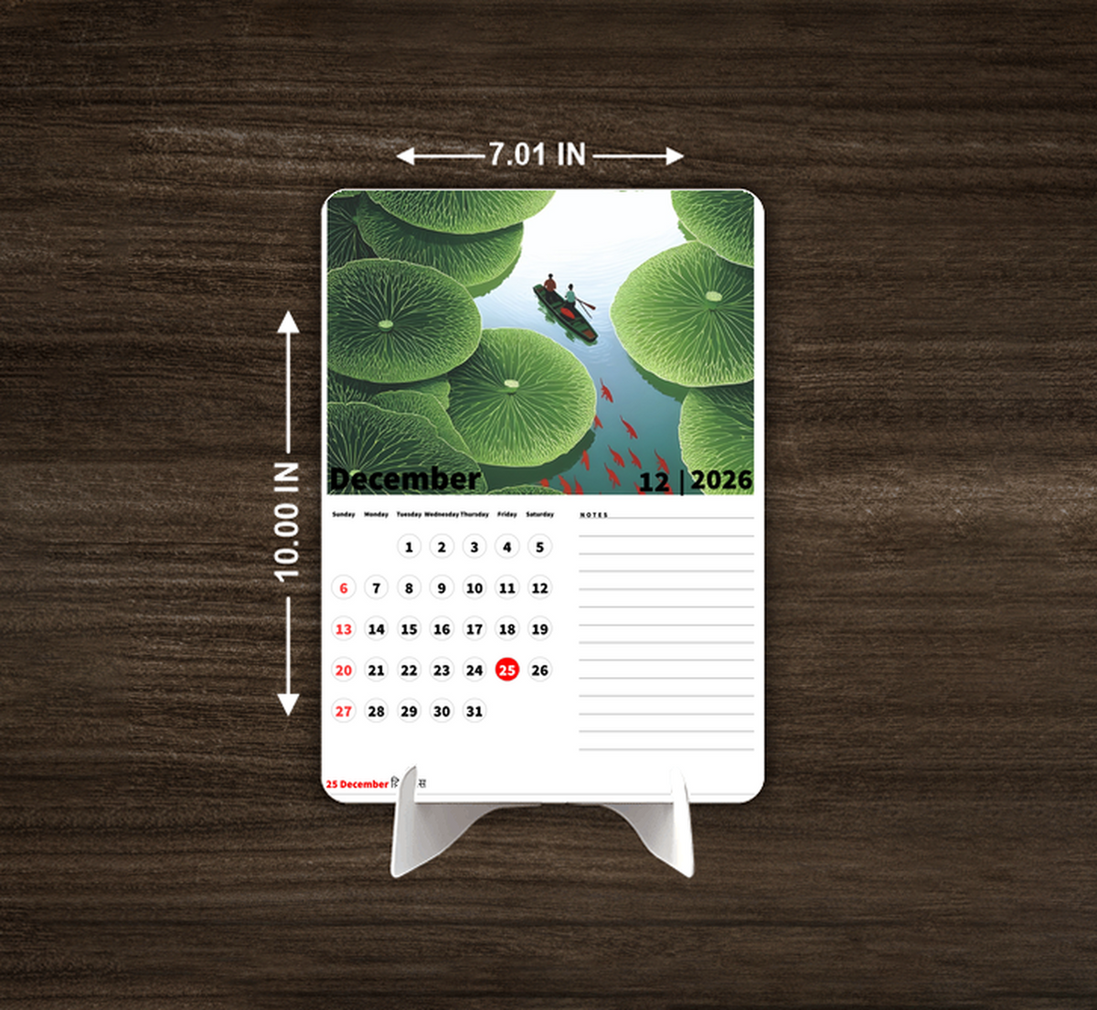 Nature’s River Glow Premium Table Desk Calendar