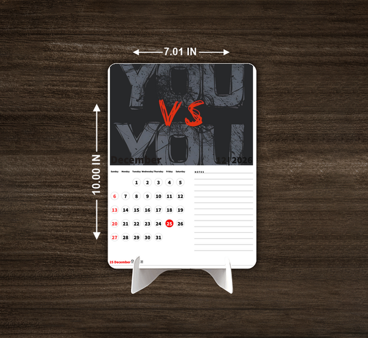 Positive Lines Premium Table Desk Calendar