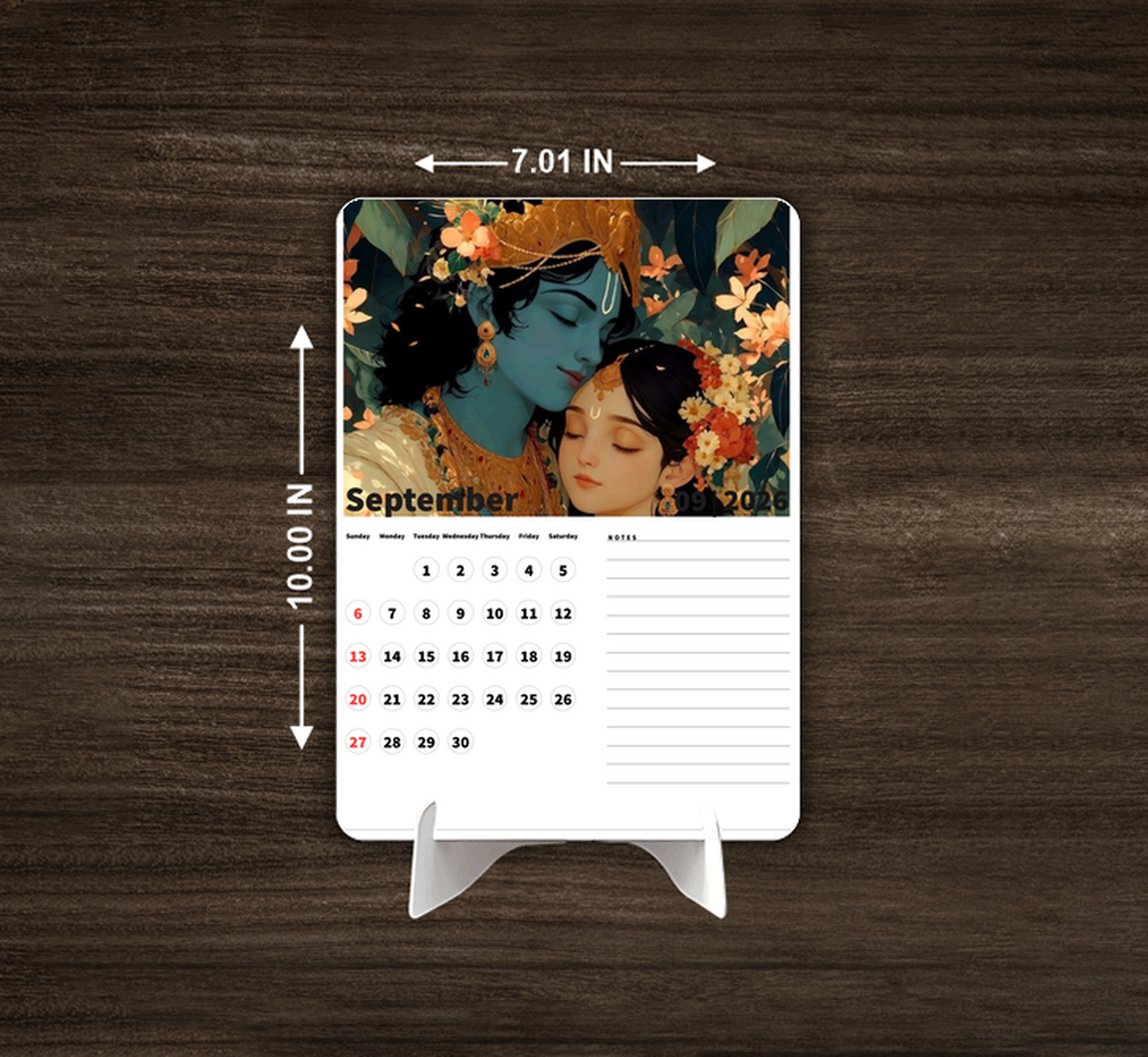 Radha Krishna Premium Table Desk Calendar