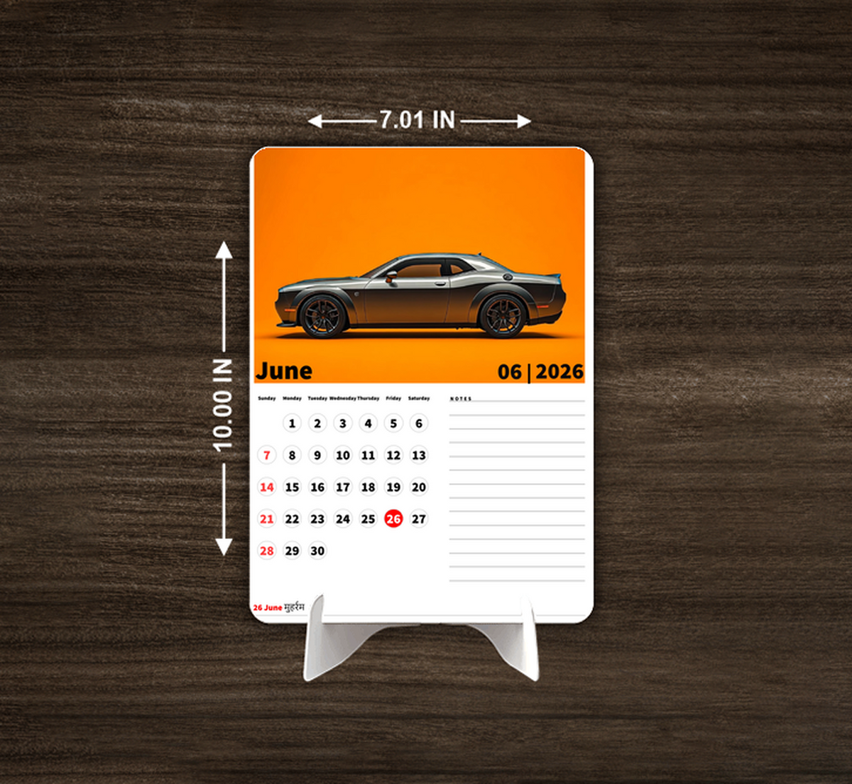 Luxury Car Premium Table Desk Calendar