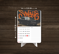 SUPER Car Collection Premium Table Desk Calendar