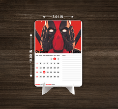 ANIME HERO MAN Premium Table Desk Calendar