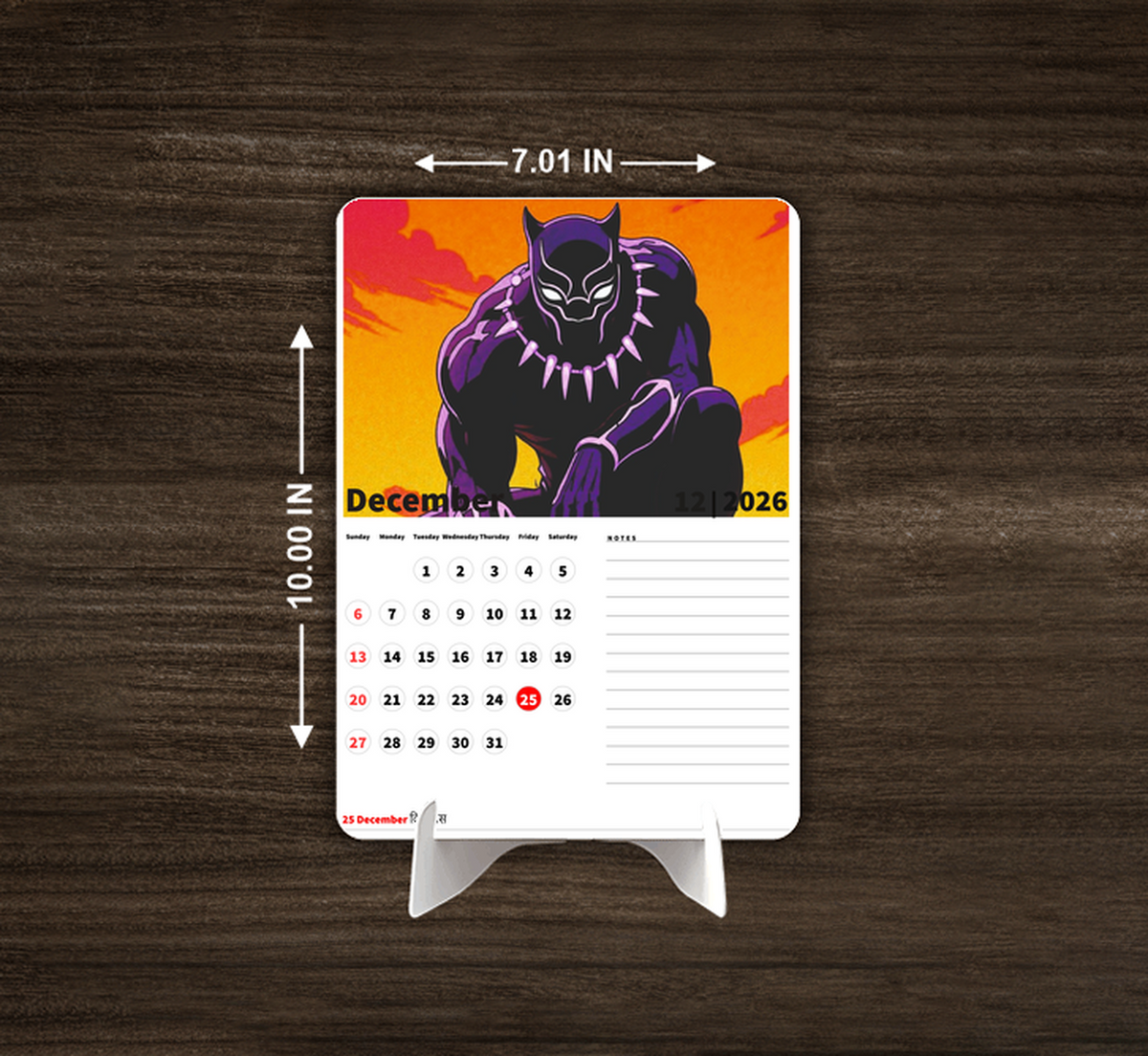 SUPER HERO Premium Table Desk Calendar