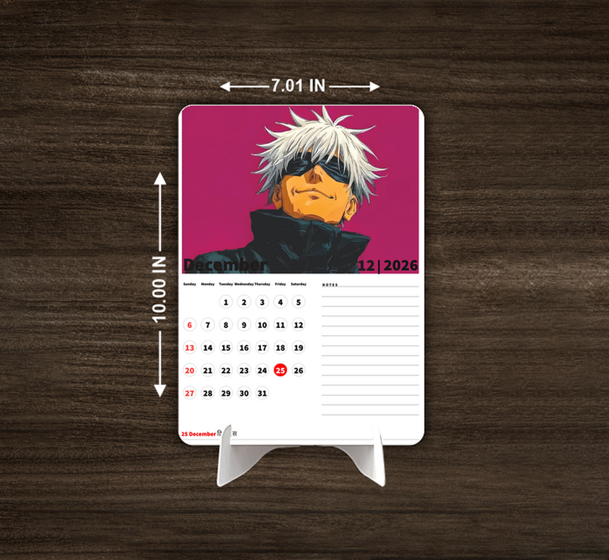 Satoru Gojo Premium Table Desk Calendar