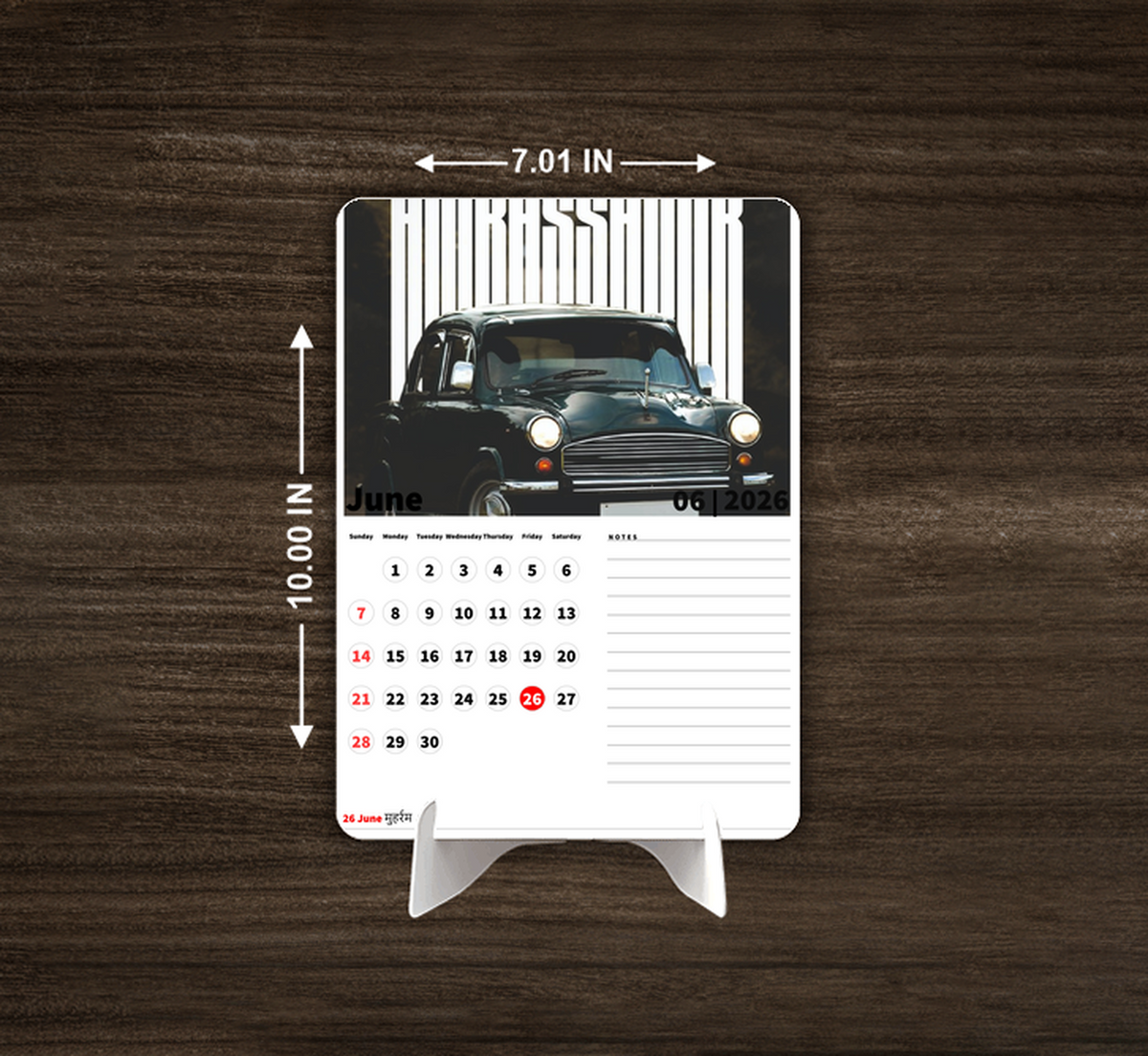 Super fast CAR Premium Table Desk Calendar