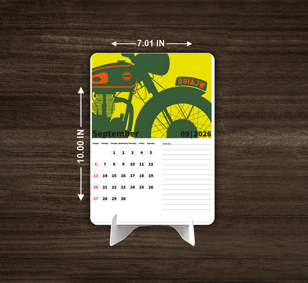 Vintage Motor Bike Predator Premium Table Desk Calendar