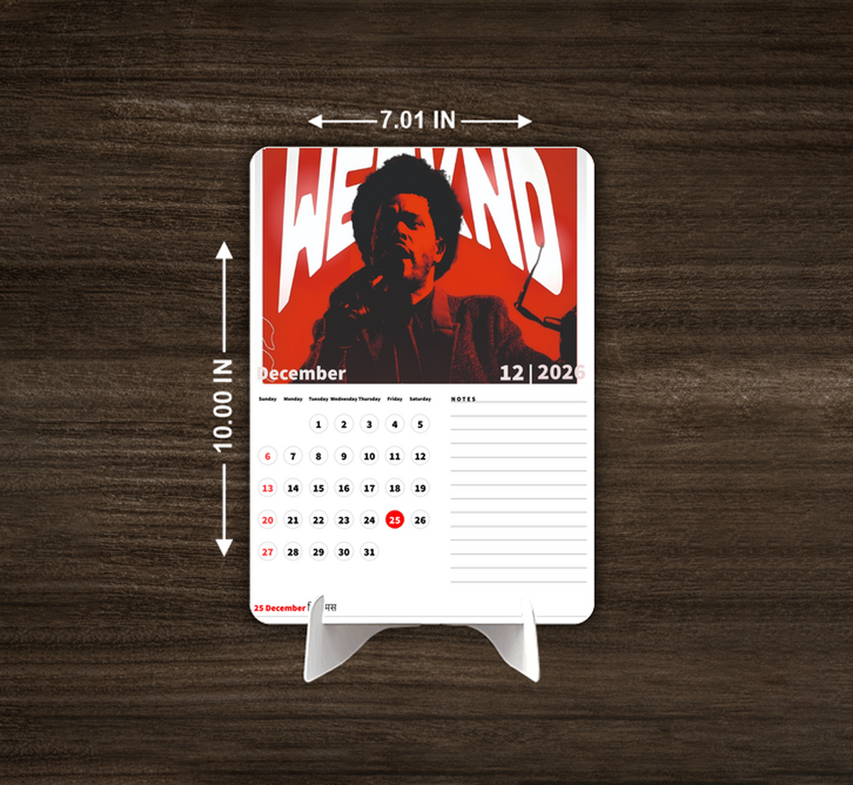WORLD POP Singers Premium Table Desk Calendar