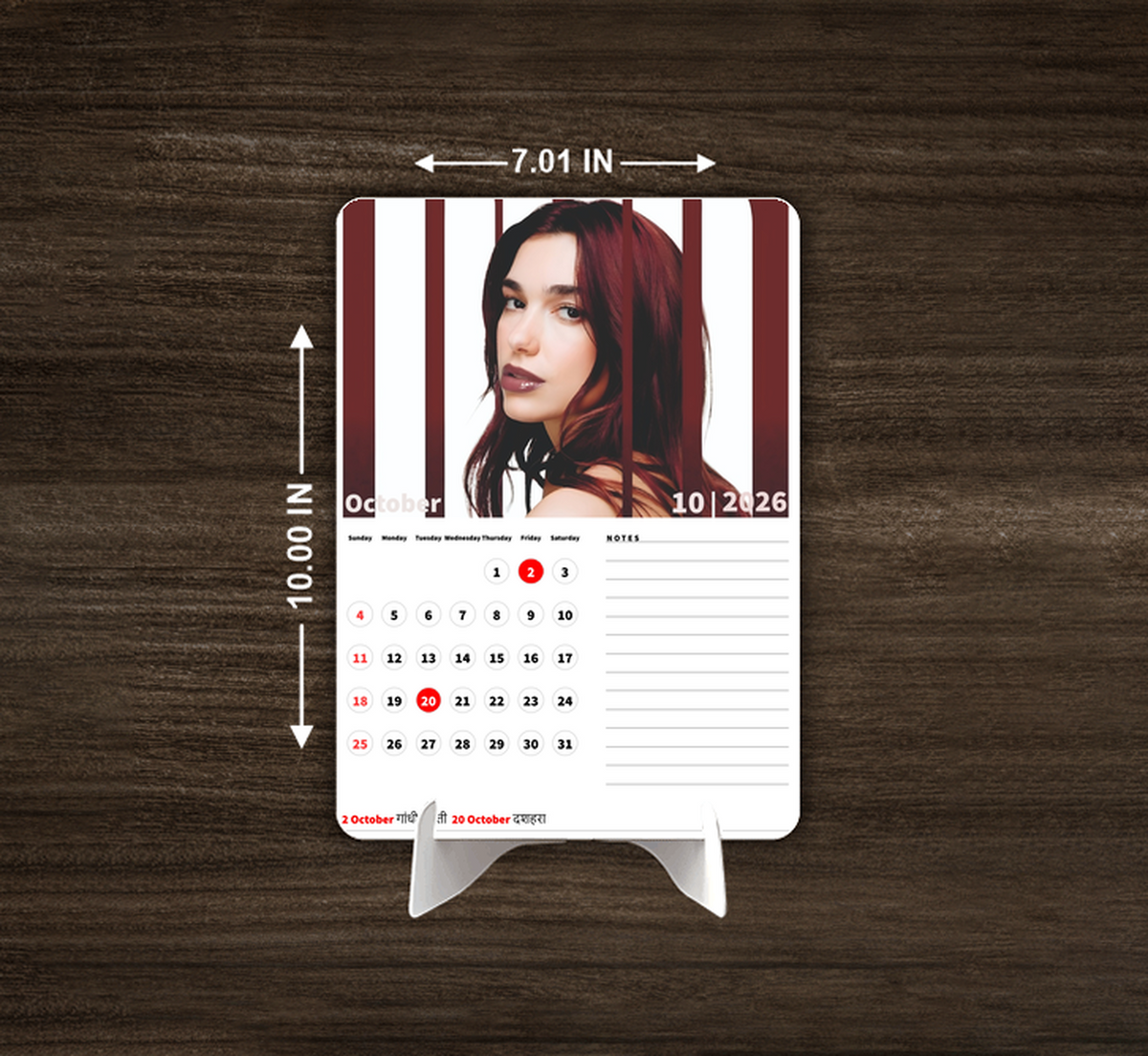 WORLD POP Premium Table Desk Calendar