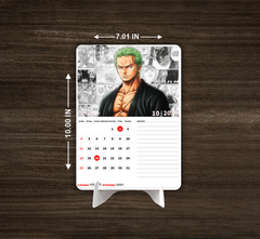 Wano Arc Zoro Premium Table Desk Calendar